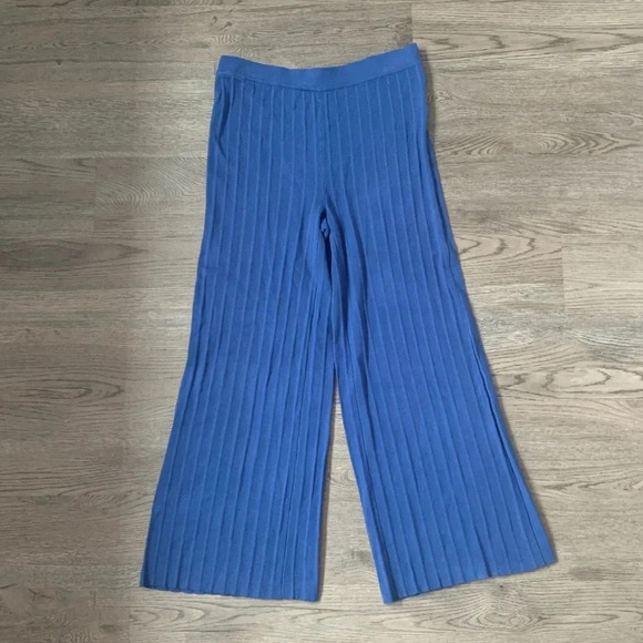 House of Harlow 1960 Ribbed Knit Two Piece Pant Set - Size M - Blue - NWT - Picture 4 of 12